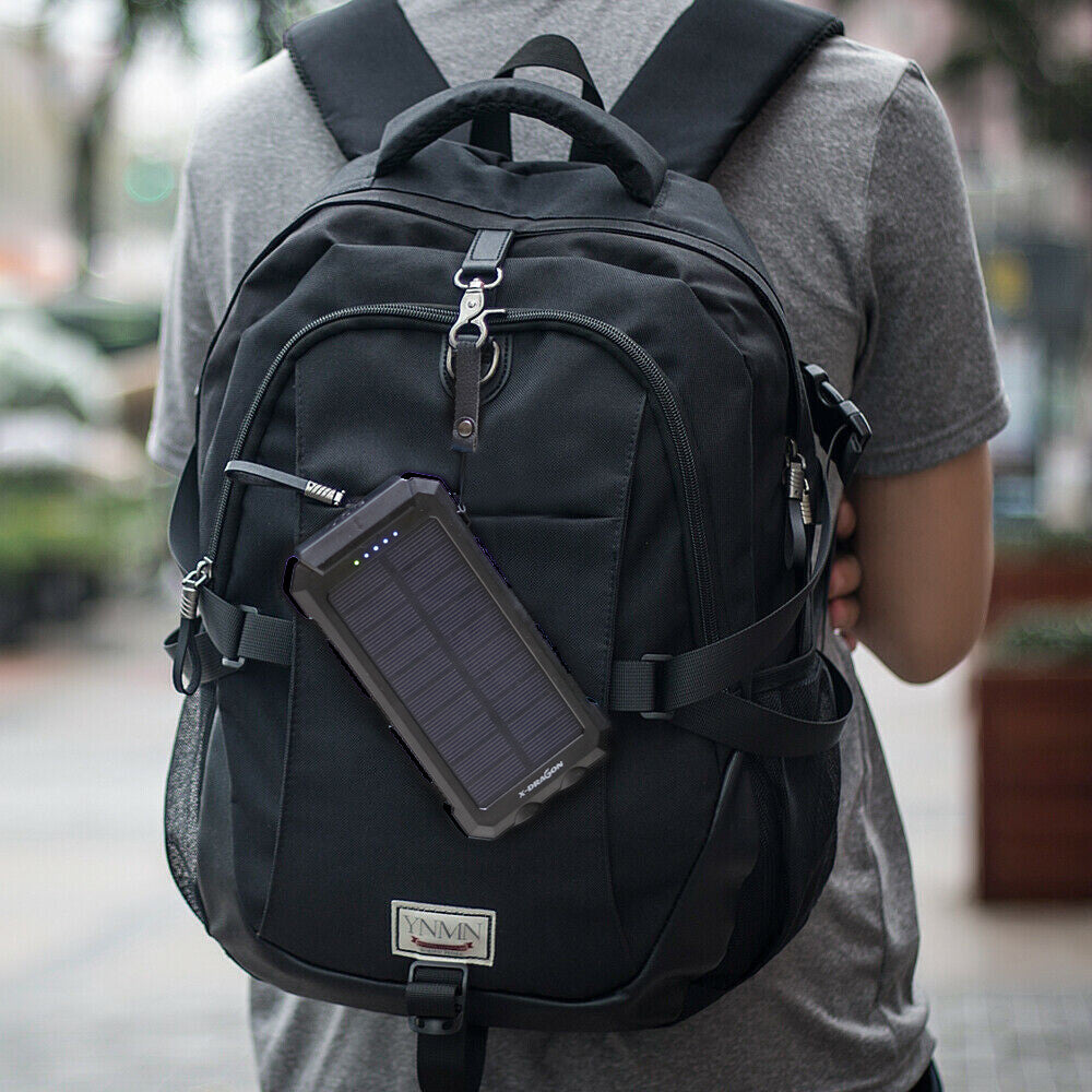 Power Bank Solar Portable Phone Charger Battery Pack, Outdoor Phone Power Supply