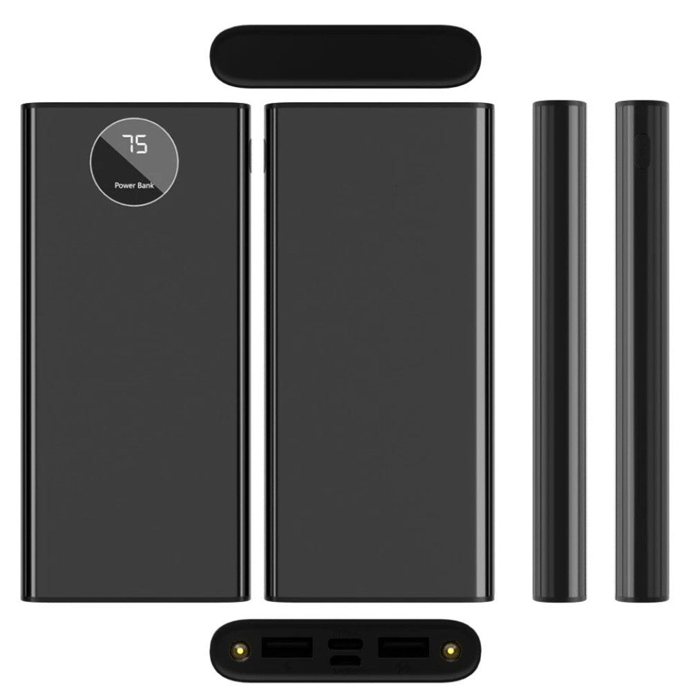 New 100000MAH Portable Power Bank LCD LED 3 USB Battery Charger for Mobile Phone