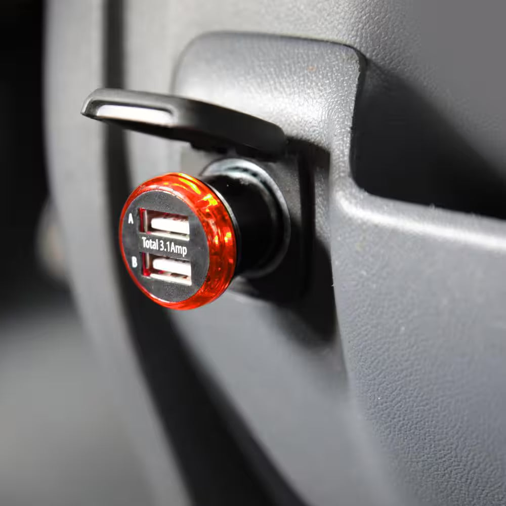 Cupholder Phone Charging Bundle, Adjustable Gooseneck and Car Charger 3.1 Amp