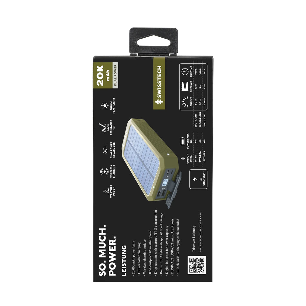 20000Mah Wireless Power Bank with Flashlight and IP54 Protection