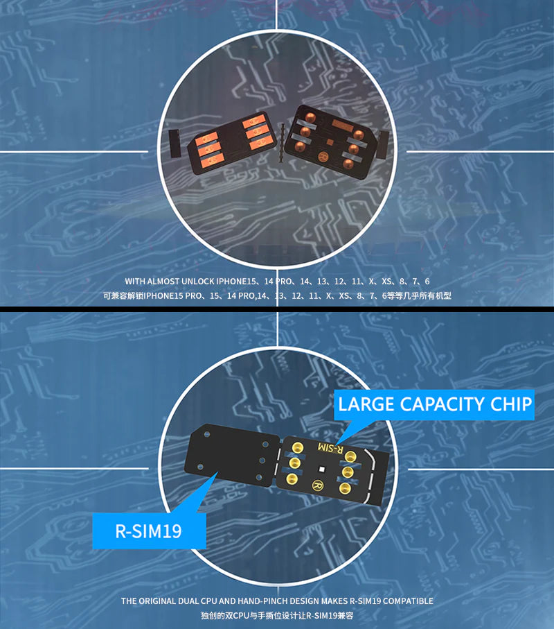 R-SIM19 NEW QPE Stable Unlock SIM Card for Iphone 15 plus 14 13 Pro Max 12 IOS17