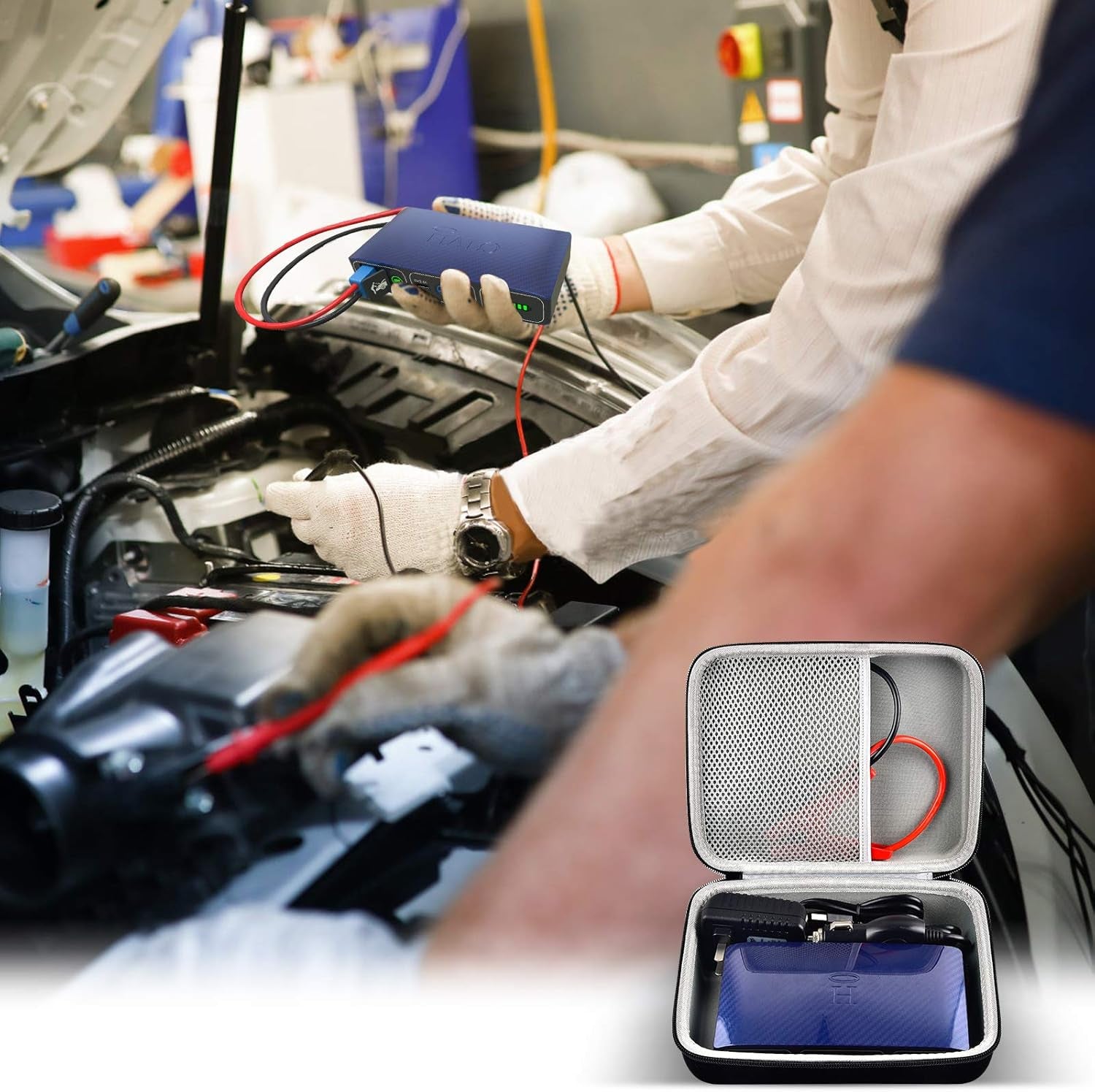 Case Compatible with Halo Bolt Portable Car Battery Jump Starter 58830/44400