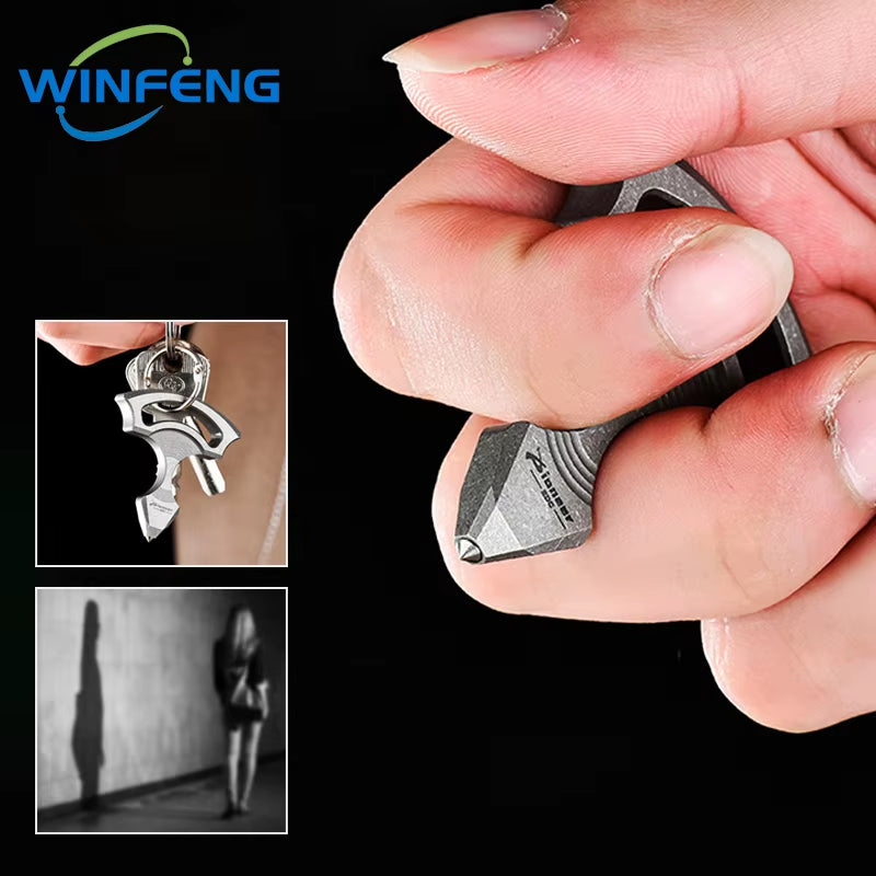 Portable Titanium Alloy Emergency Car Window Breaker Personal Security Protection Self-Defense Keychain Survival Supplies