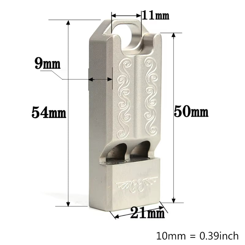 Titanium Outdoor Emergency Whistle 120 Decibels EDC Necklace Lanyard Whistle M68D