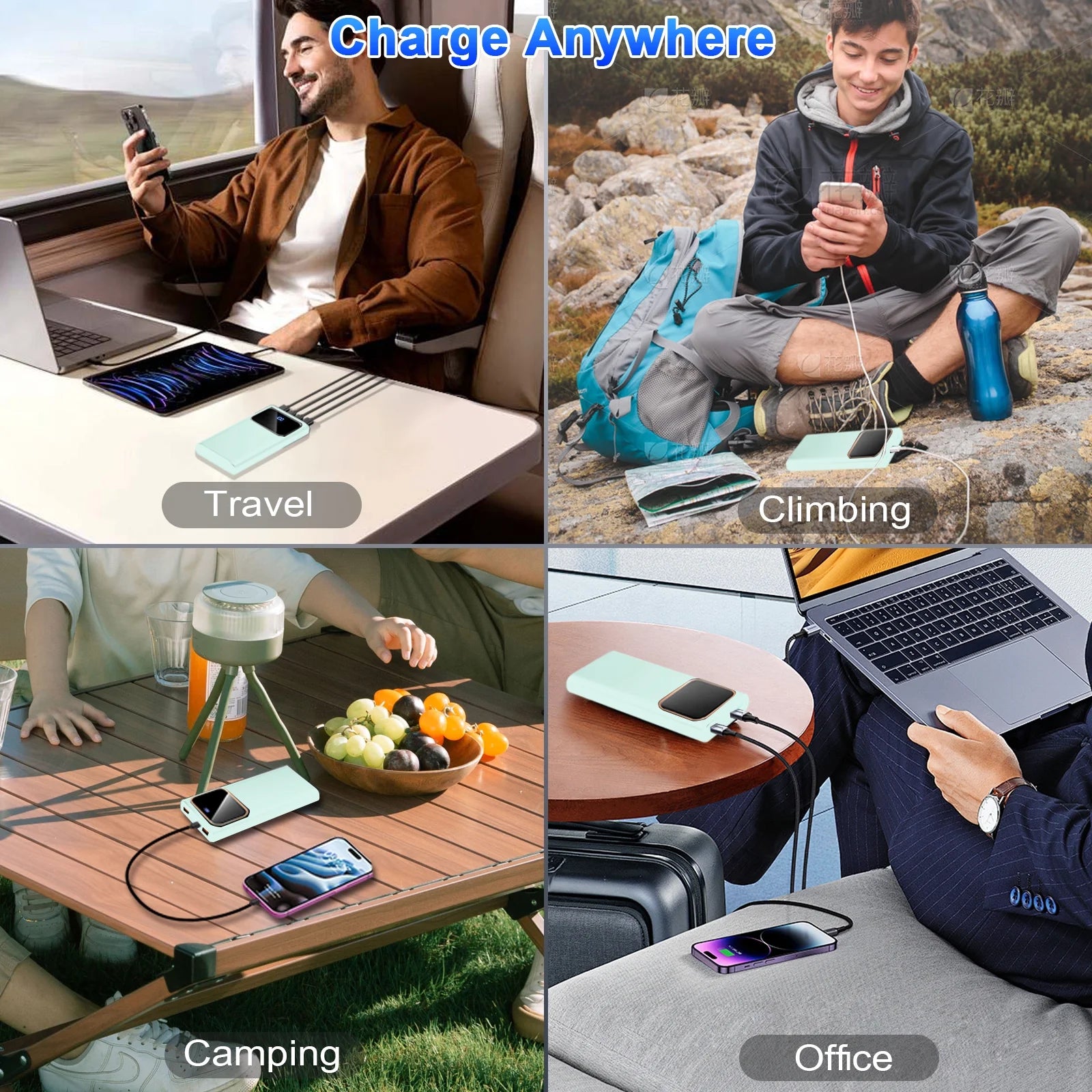 Portable Charger, 20000Mah Power Bank, 22.5W Fast Charging Battery Pack with Usb-C/Usb-A Output, Digital Display Portable Phone Charger for Iphone 17/16/15/14/13 Pro Samsung Google LG Ipad Airpods