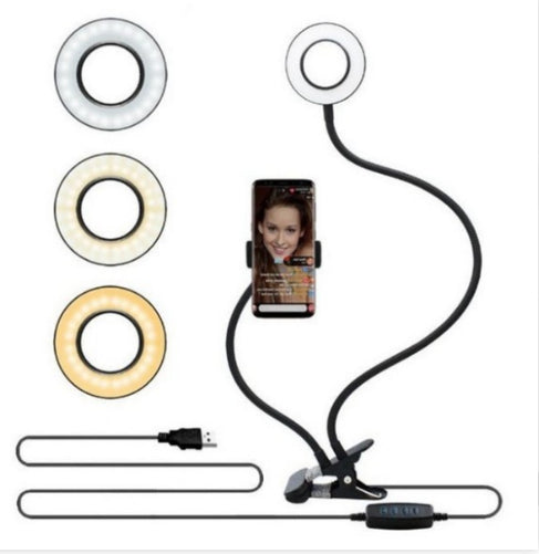 Portable Ring Light for Phone - LED Selfie Light with Stand
