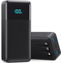 Portable Charger 50800Mah Power Bank with 3 Built in Cables,25W PD QC4.0 Fast