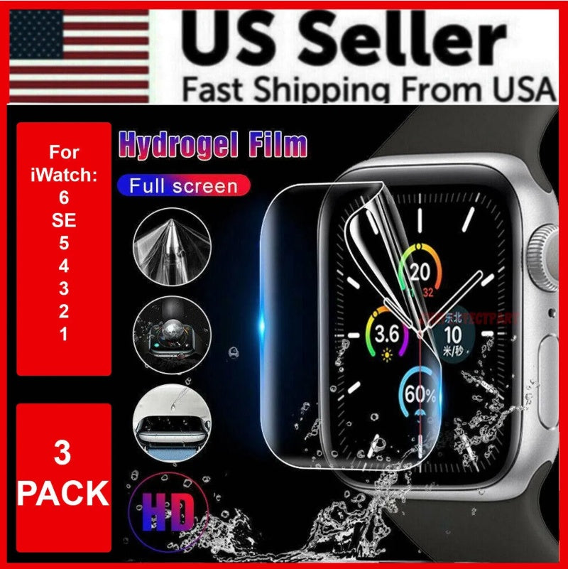 3PC TPU Hydrogel Screen Protector For IWatch Watch