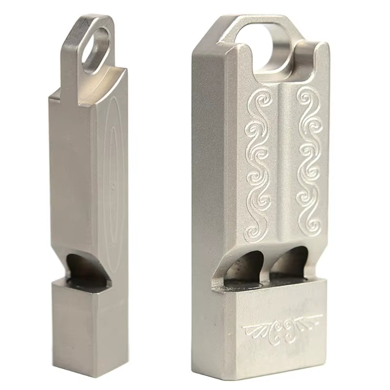 Titanium Outdoor Emergency Whistle 120 Decibels EDC Necklace Lanyard Whistle M68D