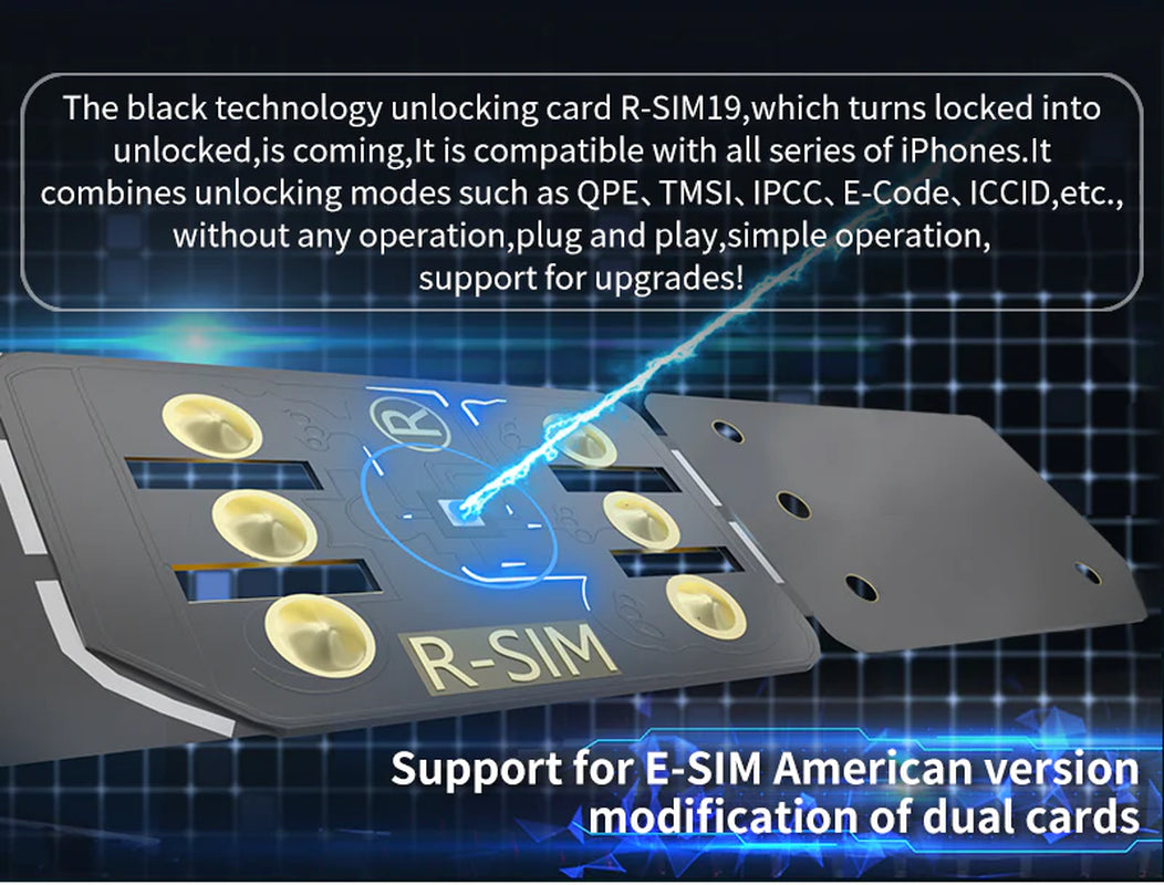R-SIM19 NEW QPE Stable Unlock SIM Card for Iphone 15 plus 14 13 Pro Max 12 IOS17