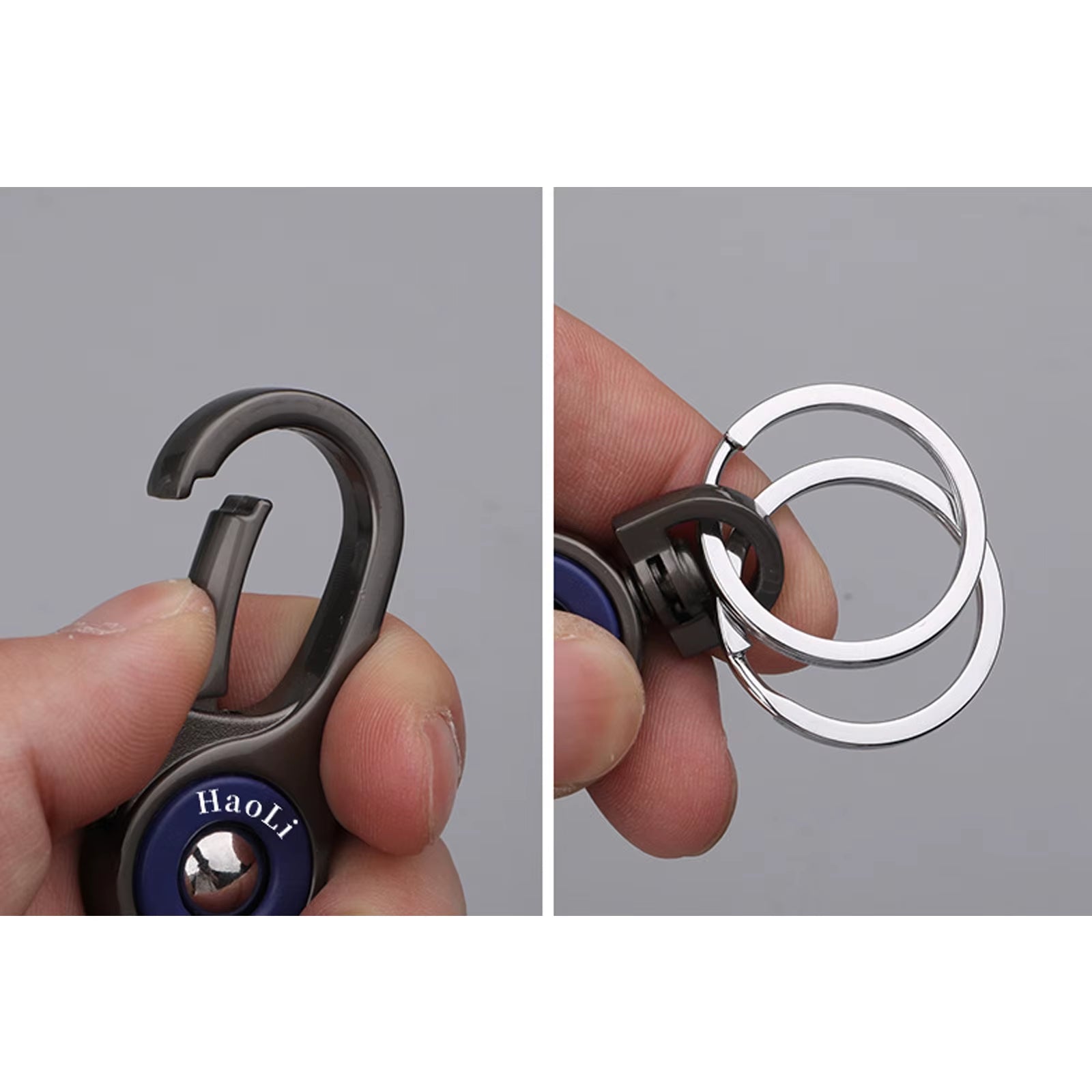 Titanium Carabiner Key Clip Edc Key Ring Loop Hook Titanium Car Keychain Creative with Corkscrew Keychain Pendant Gift for Man