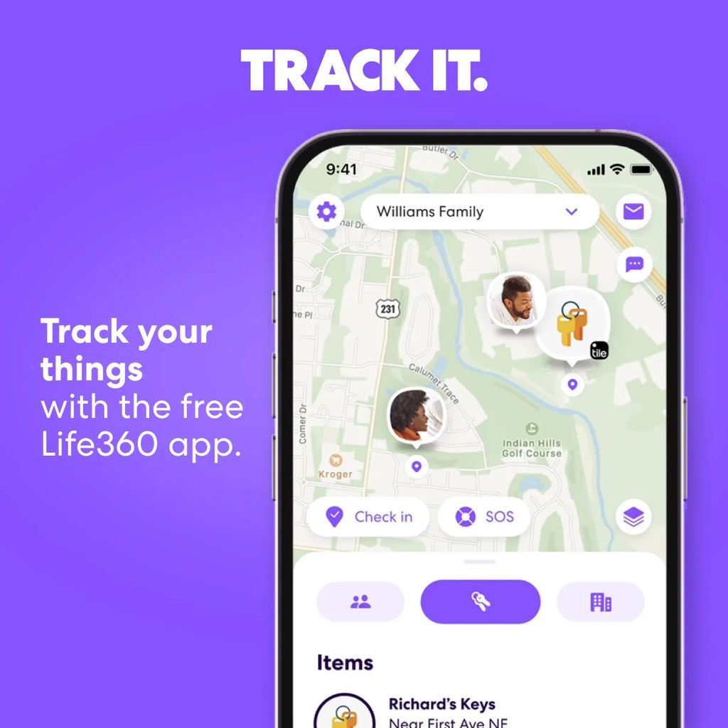 Life360  Mate Bluetooth Tracker, Keys Finder and Item Locator for Keys, Bags and More. Phone Finder. Both Ios and Android Compatible. 1-Pack (Black)