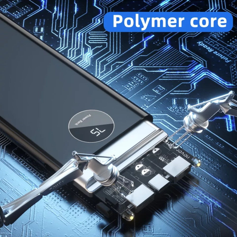 New 100000MAH Portable Power Bank LCD LED 3 USB Battery Charger for Mobile Phone