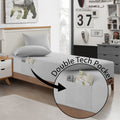 Double Sided Tech Pocket Fitted Sheet with Pillowcase, Full, Gray
