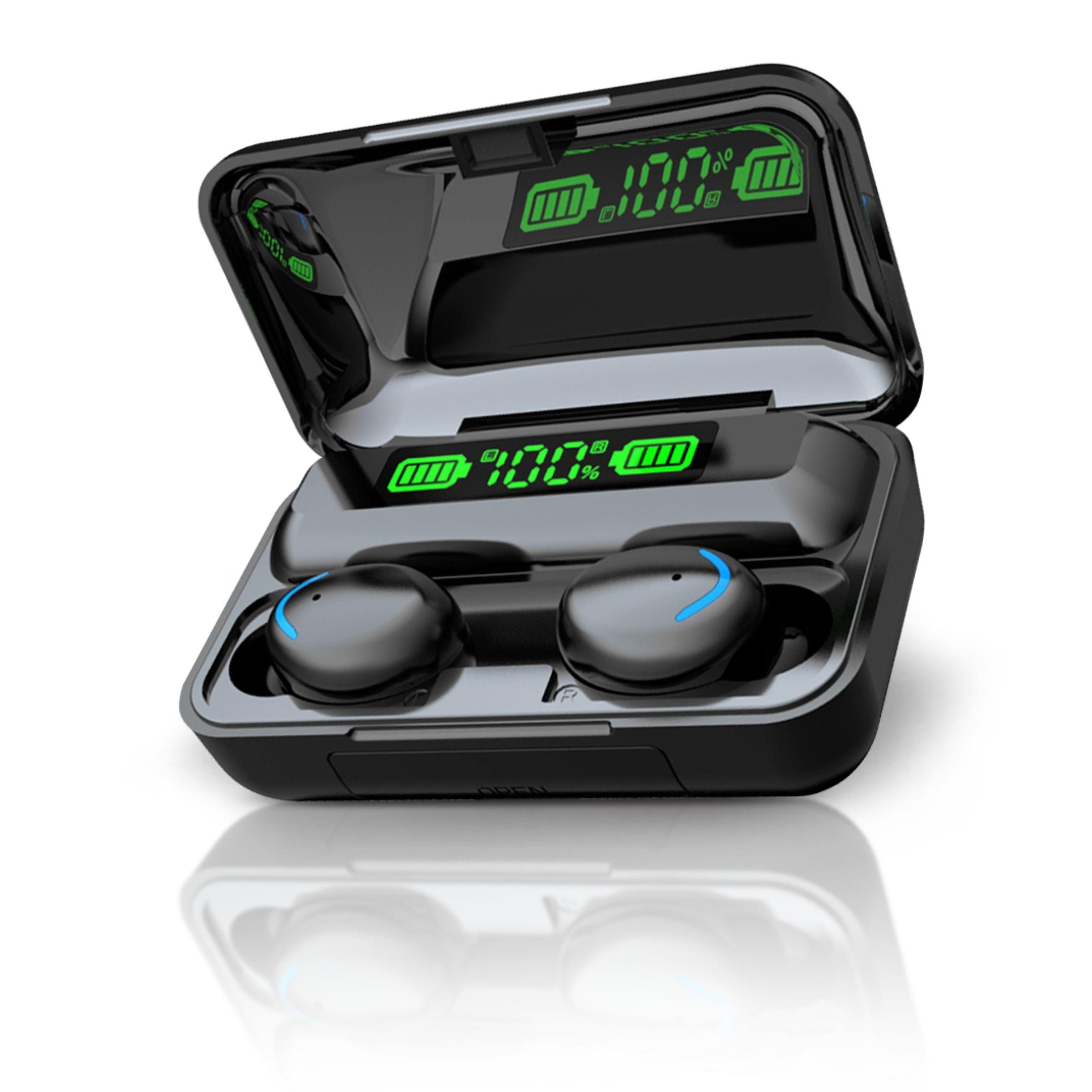 TWS Wireless Earbuds Ð Bluetooth 5.1 HiFi Stereo Noise-Cancelling Earphones with Touch Control, Built-in HD Mic, and Charging Case