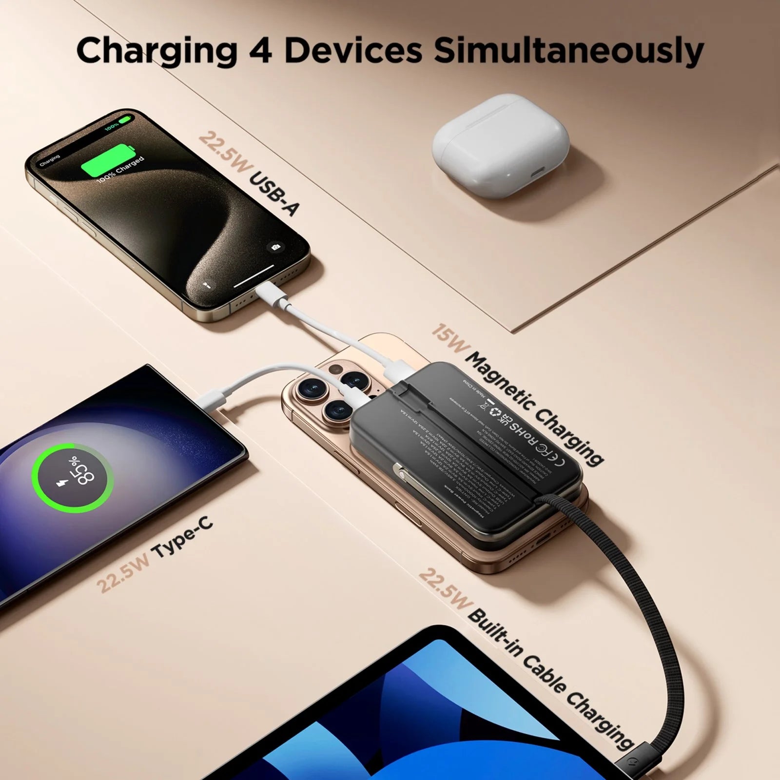 Magnetic Power Bank 10K Wireless Portable Charger (20W)