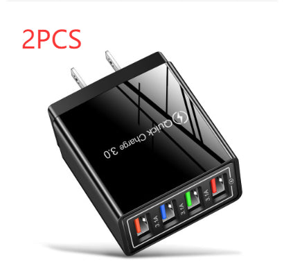 4-Port USB Fast Charger - Quick Charge 3.0 Multi-Device Adapter