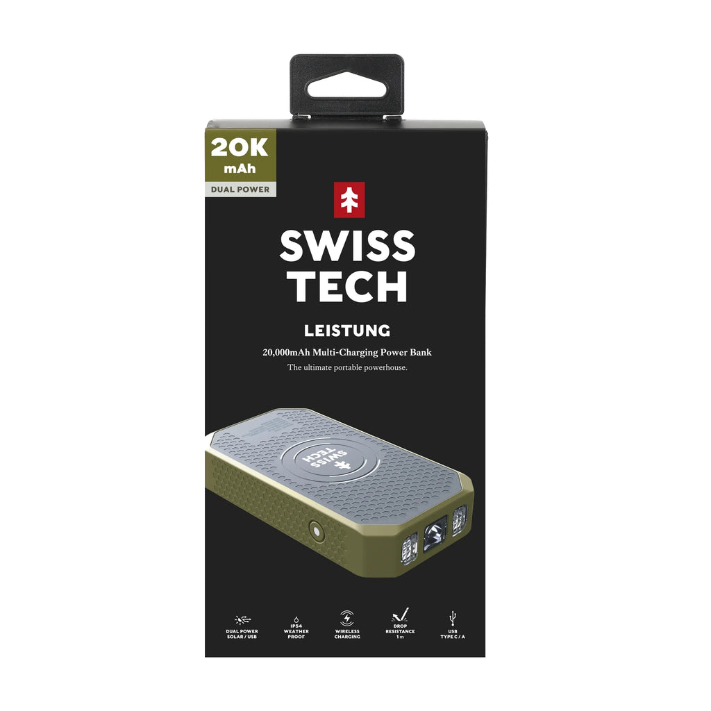 20000Mah Wireless Power Bank with Flashlight and IP54 Protection