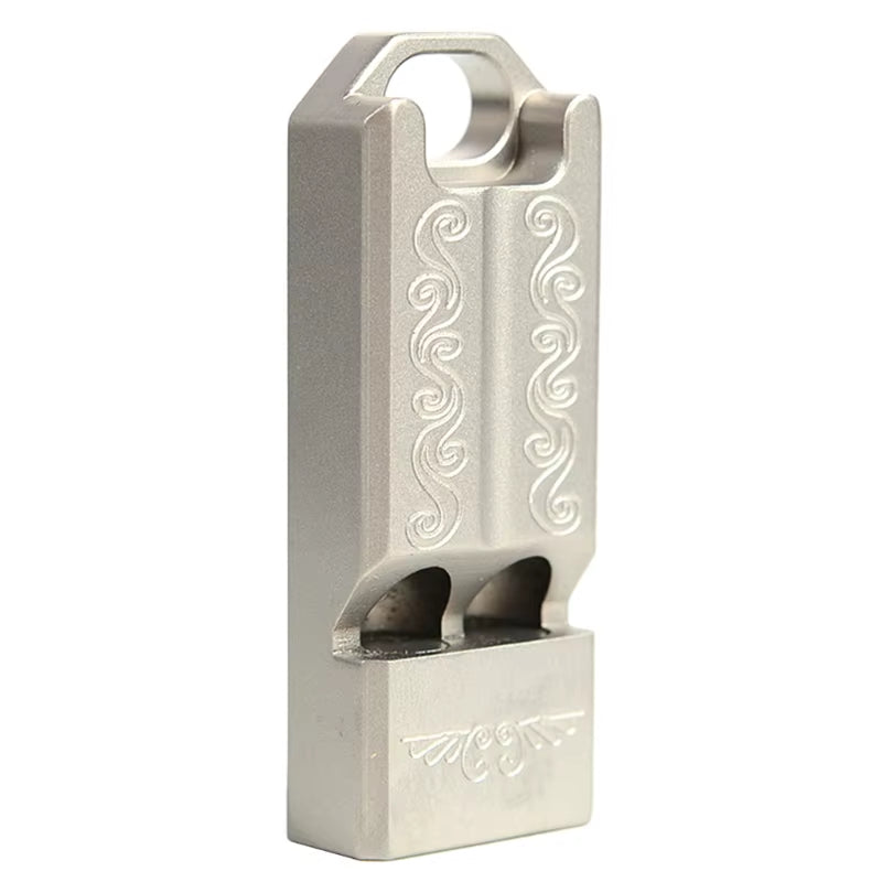 Titanium Outdoor Emergency Whistle 120 Decibels EDC Necklace Lanyard Whistle M68D