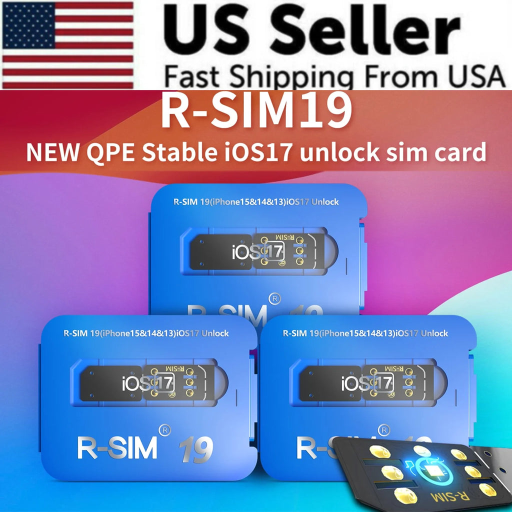 R-SIM19 NEW QPE Stable Unlock SIM Card for Iphone 15 plus 14 13 Pro Max 12 IOS17