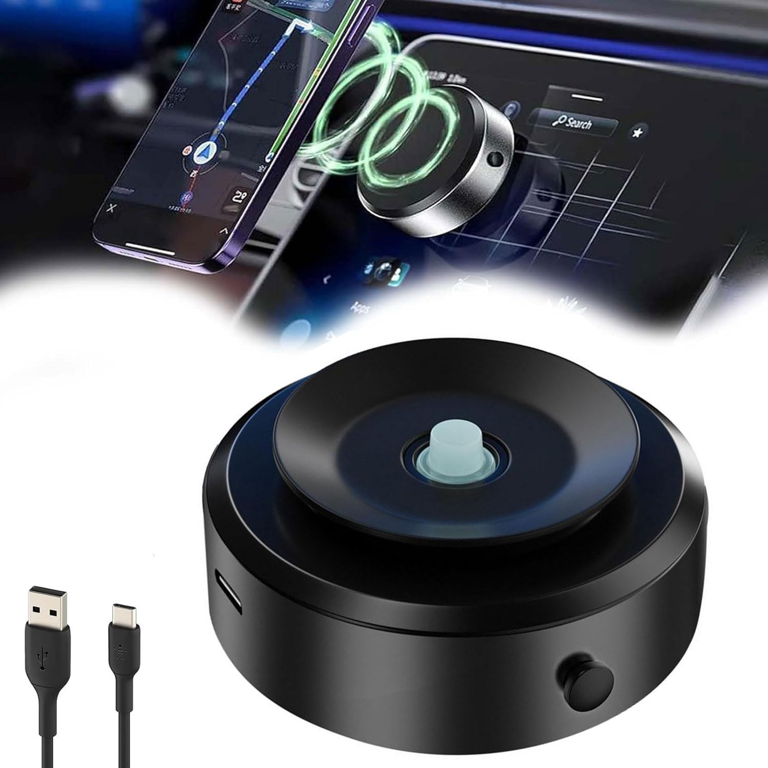 Universal Car Phone Mount - 360° Rotating Magnetic Holder